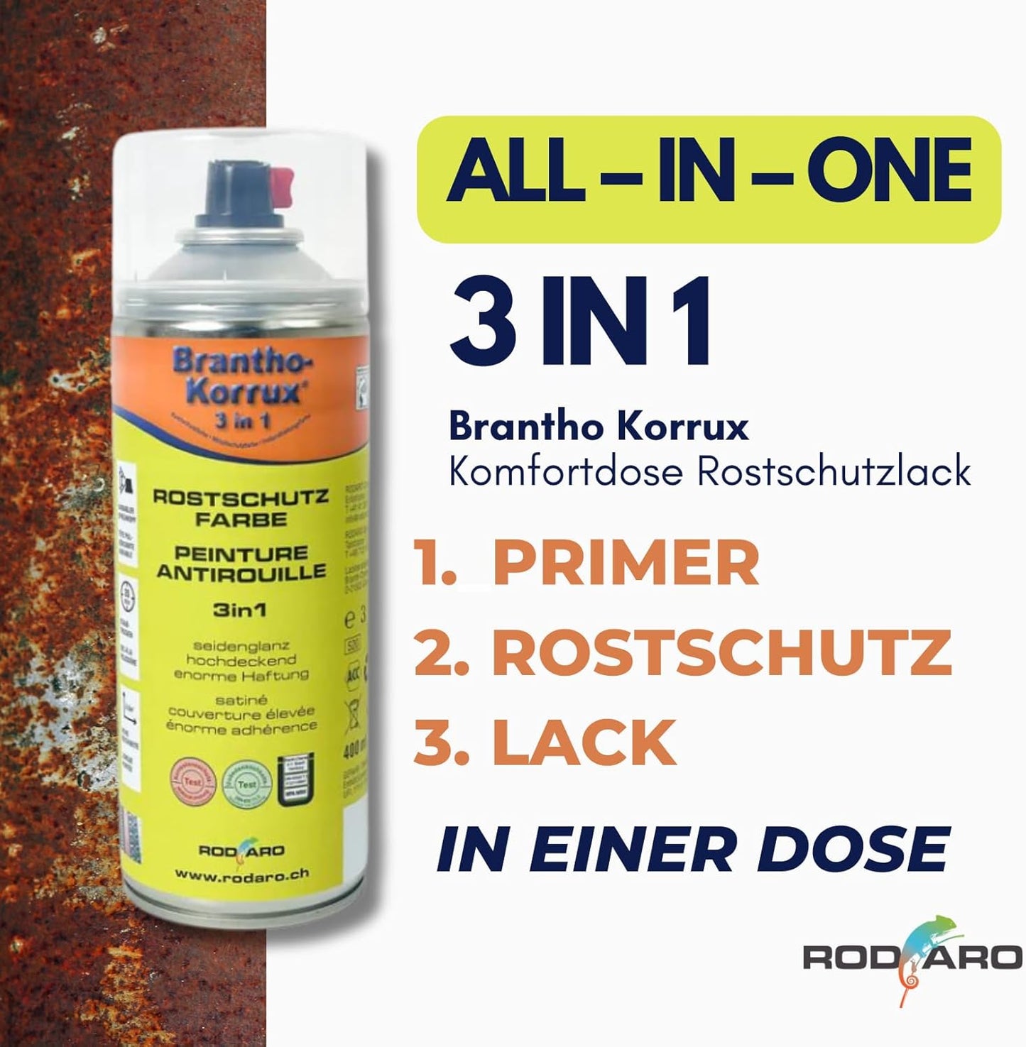 Brantho Korrux Komfortdose Rostschutzlack - (400ml) Spraydose