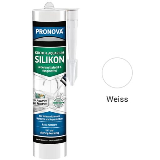Küche und Aquarium Silikon Pronova – (300ml) Kartusche Dichtmasse