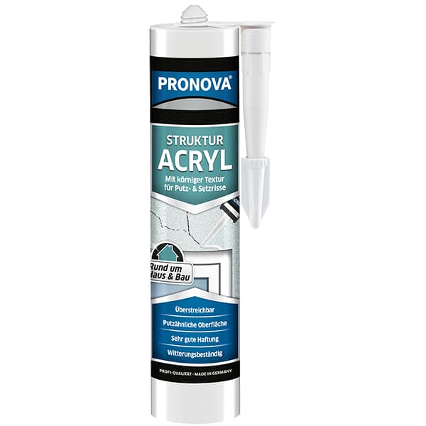Struktur-Acryl Pronova – Kartusche weiss, Dichtmasse 300ml
